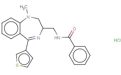 BENZAMIDE, N-((2,3-DIHYDRO-1-METHYL-5-(3-THIENYL)-1H-1,4-BENZODIAZEPIN-2-YL)METHYL)-, MONOHYDROCHLOR